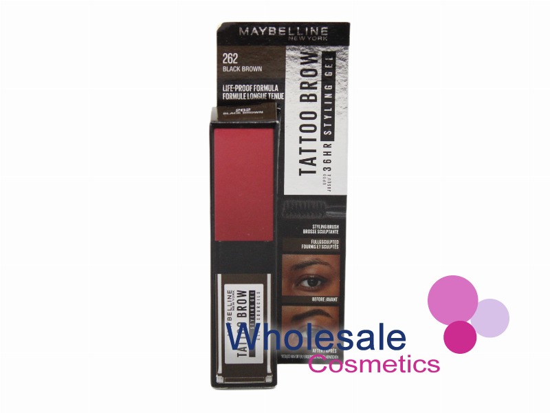 17 x Maybelline Tattoo Brow 36h Styling Gel - 262 BLACK BROWN